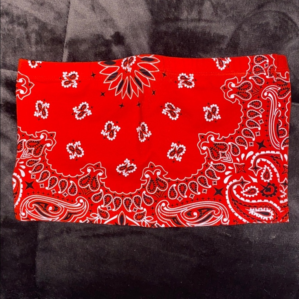 Bandana print tube top